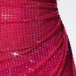 Embellished Corset Kaftan Mini Dress in Hot Pink - Image 4