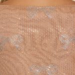Embellished Mid-Rise A-Line Mini Skirt in Almond - Image 6