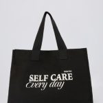 Oversized Canvas Tote Bag in Black - Image 6