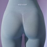 High Waist Define Luxe Biker Shorts in Denim Blue - Image 4