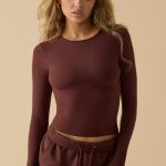 Soft Active Long Sleeve Top in Mahogany
