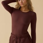 Soft Active Long Sleeve Top in Mahogany - Image 6