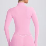 Soft Active Zip-Up Jacket in Baby Pink - Image 2