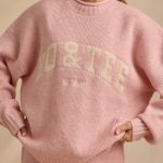 Oversized Knit Jumper in Blush Pink - Image 4