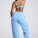 Low Rise Straight Leg Fleece Joggers in Baby Blue - Image 2
