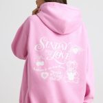 Oversized Hoodie in Bubblegum Pink