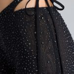 Embellished Cut-Out Flared Trousers in Black - Image 4