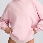 Oversized Hoodie in Soft Pink - Image 4