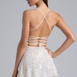 Embellished Multi-Strap Mini Dress in Ivory - Image 2