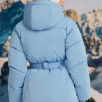 Oversized Quilted Hooded Ski Jacket in Ice Blue - Image 2