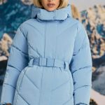 Oversized Quilted Hooded Ski Jacket in Ice Blue - Image 6