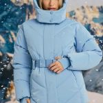 Oversized Quilted Hooded Ski Jacket in Ice Blue - Image 8