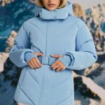 Oversized Quilted Hooded Ski Jacket in Ice Blue - Image 9