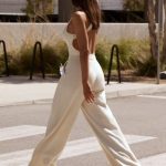 Tall Terry Towelling Wide-Leg Joggers in Cream