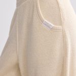 Tall Terry Towelling Wide-Leg Joggers in Cream - Image 4