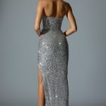 Embellished Corset Gown in Silver - Image 2