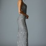 Embellished Corset Gown in Silver - Image 3