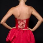 Bubble Hem Micro Mini Skirt in Fire Red - Image 6