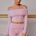 Fold-Over Mini Shorts in Soft Pink - Image 2