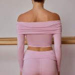Fold-Over Mini Shorts in Soft Pink - Image 5