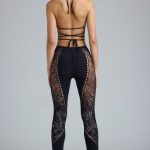 Petite Embellished Mid-Rise Flared Trousers in Black - Image 4