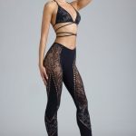 Petite Embellished Mid-Rise Flared Trousers in Black - Image 6