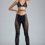 Petite Embellished Mid-Rise Flared Trousers in Black - Image 9