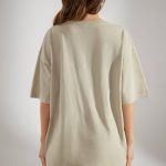 Oversized Short Sleeve T-Shirt in Limestone - Image 2
