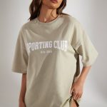 Oversized Short Sleeve T-Shirt in Limestone - Image 4
