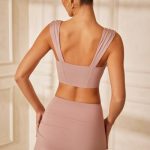 Drawstring Asymmetric Mini Skirt in Mauve - Image 7