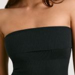 Petite Chunky Knit Kick Flare Unitard in Black - Image 4