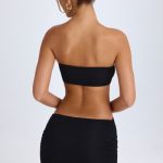 Bandeau Cut-Out Mini Dress in Black - Image 3