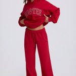 Oversized Hoodie in Hot Red
