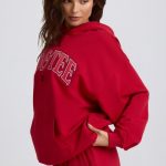 Oversized Hoodie in Hot Red - Image 3