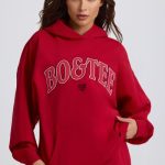 Oversized Hoodie in Hot Red - Image 8
