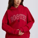 Oversized Hoodie in Hot Red - Image 9