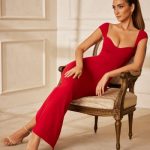 Sweetheart Neckline Maxi Dress in Red - Image 8