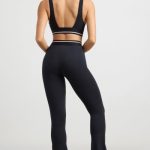 High-Waist Kick Flare Trousers in Black - Image 2