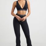 High-Waist Kick Flare Trousers in Black - Image 8