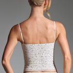 Embellished Square-Neck Top in White - Image 2