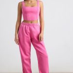 Oversized Joggers in Hot Pink