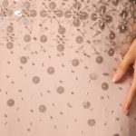 Hand Embellished Bandeau Maxi Dress in Blush - Image 4