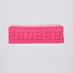 Cable-Knit Headband in Hot Pink - Image 2