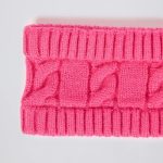 Cable-Knit Headband in Hot Pink - Image 3