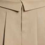 Brushed Twill Mid Rise Pleated Micro Mini Skirt in Taupe - Image 6