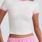 Cropped Baby T-Shirt in White - Image 5