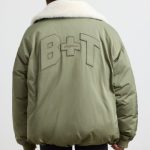 Oversized Bomber Jacket in Deep Olive - Image 2