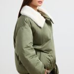 Oversized Bomber Jacket in Deep Olive - Image 3
