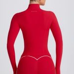 Soft Active Zip-Up Jacket in Hot Red - Image 3
