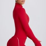 Soft Active Zip-Up Jacket in Hot Red - Image 4